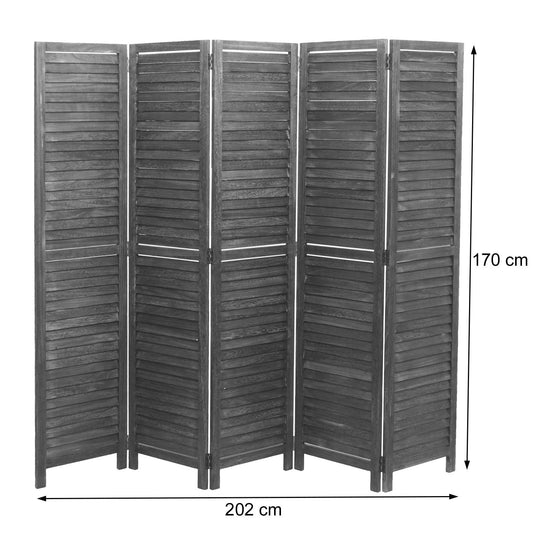 Cosmo Casa - Paravent - Vintage - Textiel - Wit - 170×205 cm