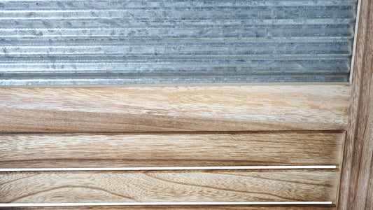 Cosmo Casa - Paravent - Privacyscherm - Hout & Metaal - 170×160×2 cm