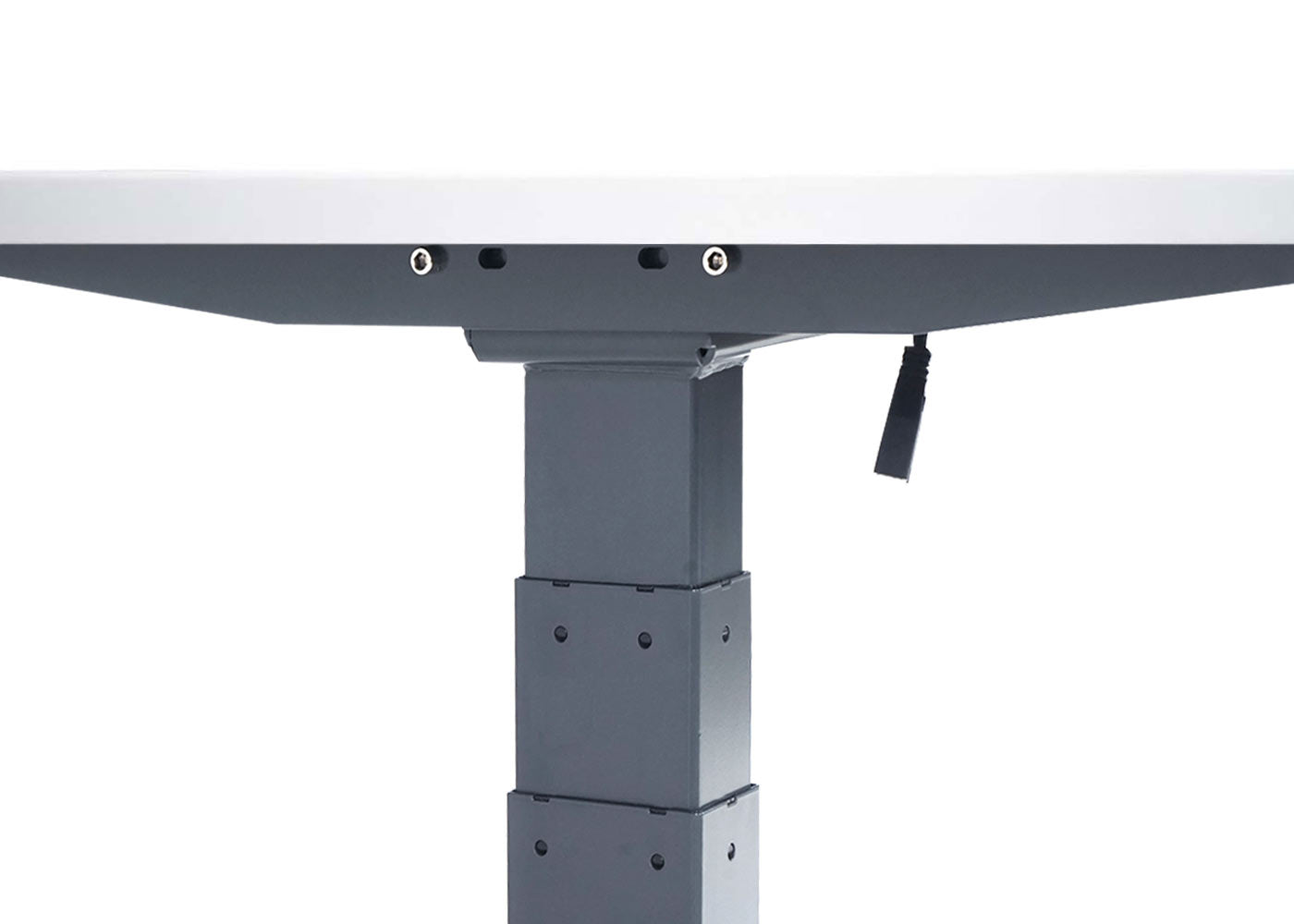 Cosmo Casa - Bureau elektrisch in hoogte verstelbaar - Computerbureau - Wit - Antracietgrijs - 160 x 80 cm