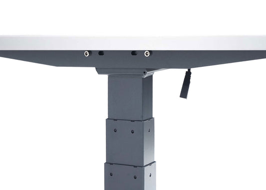 Cosmo Casa - Bureau elektrisch in hoogte verstelbaar - Computerbureau - Wit - Antracietgrijs - 160 x 80 cm