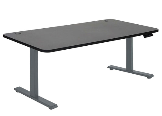 Cosmo Casa - Bureau elektrisch in hoogte verstelbaar - Computerbureau - Zwart - Antracietgrijs - 160 x 80 cm