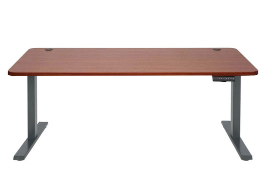 Cosmo Casa - Bureau elektrisch in hoogte verstelbaar - Computertafel - Naturel - Antracietgrijs - 160 x 80 cm