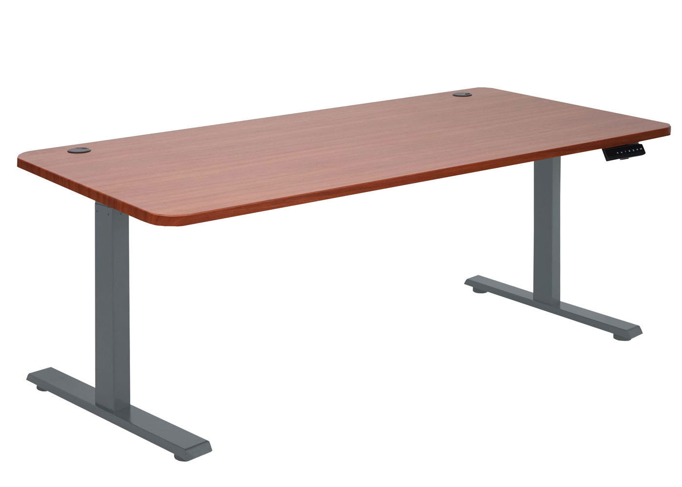 Cosmo Casa - Bureau elektrisch in hoogte verstelbaar - Computertafel - Naturel - Antracietgrijs - 160 x 80 cm