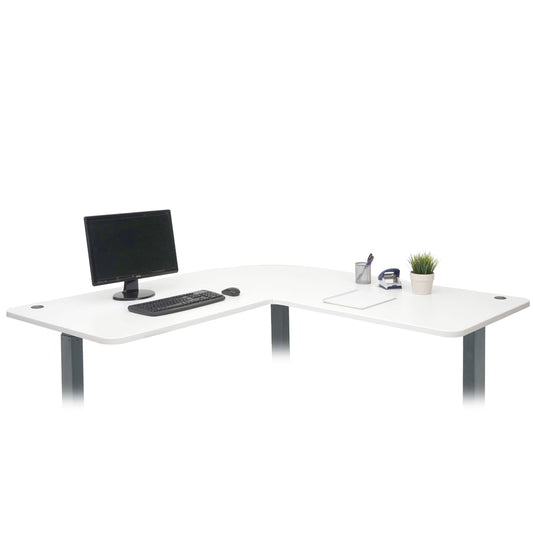 Cosmo Casa - Tafelblad Hoekbureau - Gecertificeerd - MDF - Wit - 90 cm