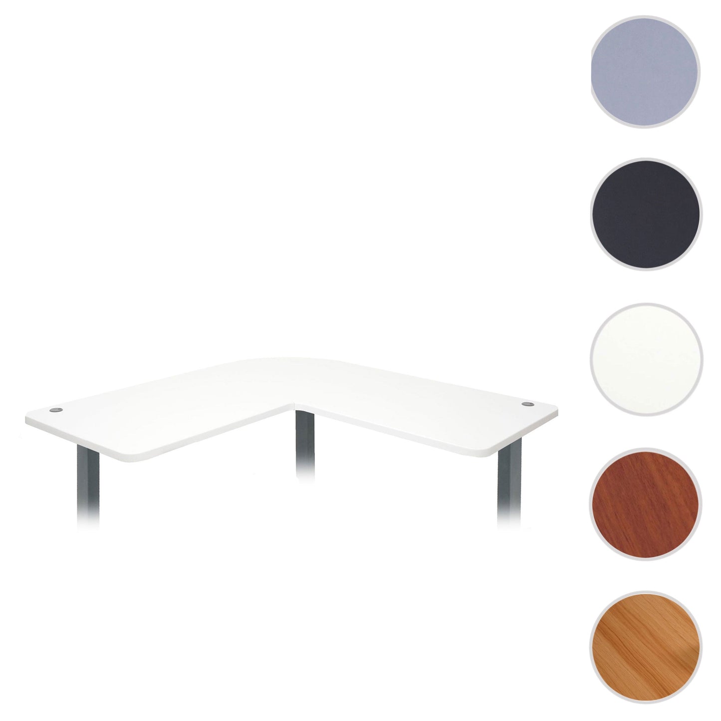 Cosmo Casa - Tafelblad Hoekbureau - Gecertificeerd - MDF - Wit - 90 cm