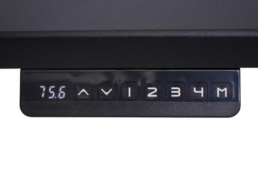 Cosmo Casa - Hoekbureau elektrisch in hoogte verstelbaar - Computerbureau - Zwart - Antracietgrijs - 178 x 178 cm