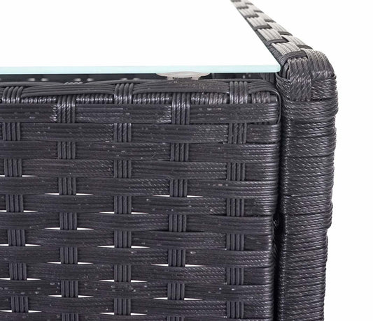 Cosmo Casa - Polyrotan tuinset - Loungeset - Polyrotan - Zwart & Antraciet