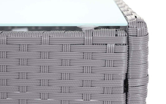 Cosmo Casa - Polyrotan tuinset - Loungeset - Polyrotan - Grijs & Crème