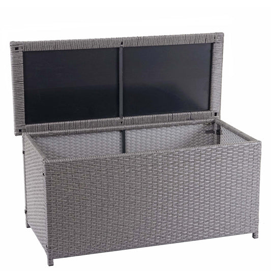Cosmo Casa - Kussenbox - Basic - Polyrotan - Basic Grey - 63×135×52 cm