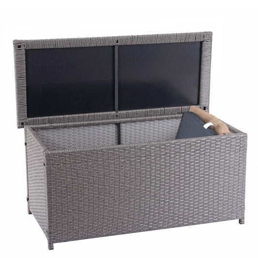 Cosmo Casa - Kussenbox - Basic - Polyrotan - Basic Grey - 63×135×52 cm
