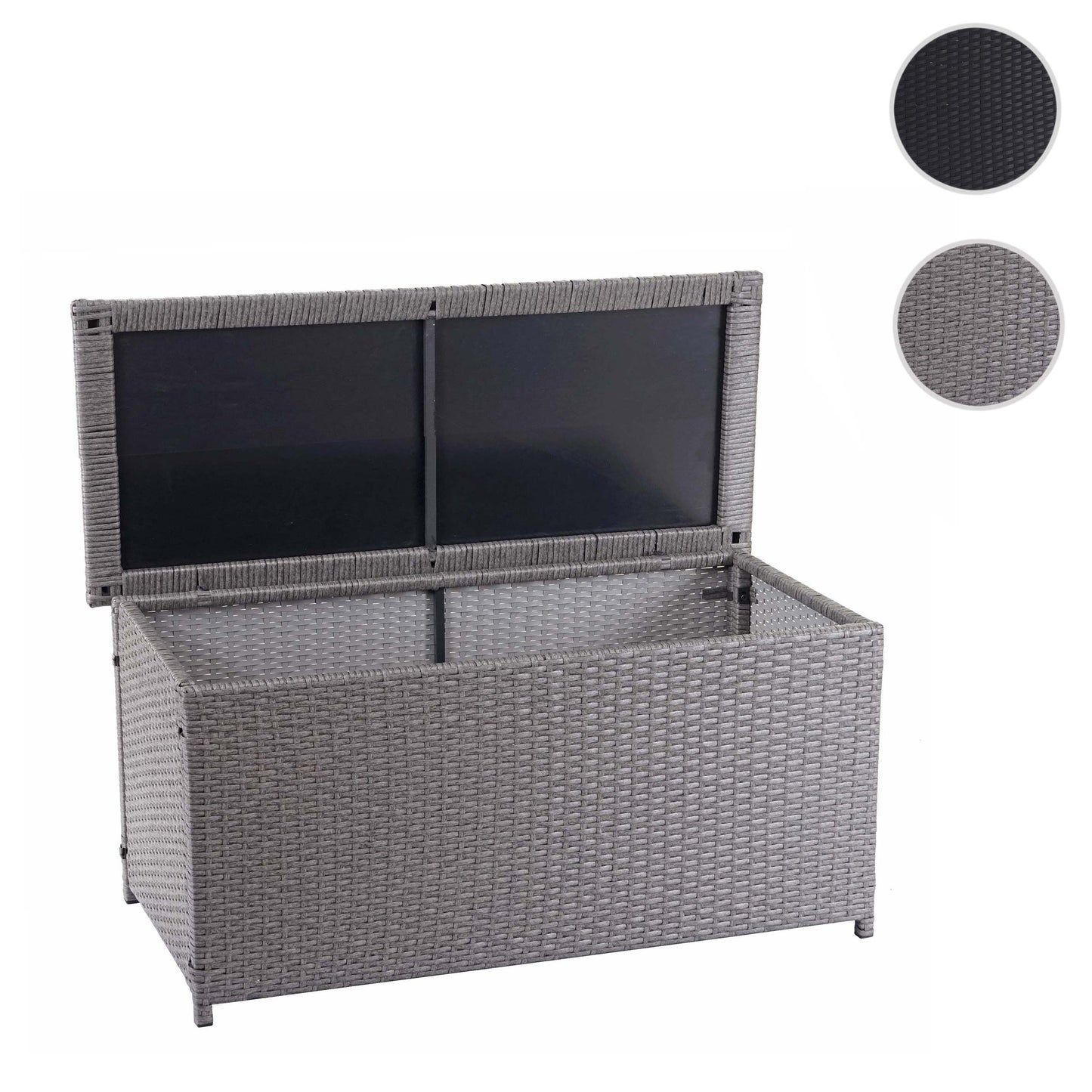 Cosmo Casa - Kussenbox - Basic - Polyrotan - Basic Grey - 63×135×52 cm