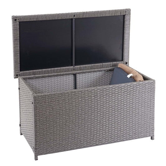 Cosmo Casa - Kussenbox - Basic - Polyrotan - Basic Grey - 51×115×59 cm