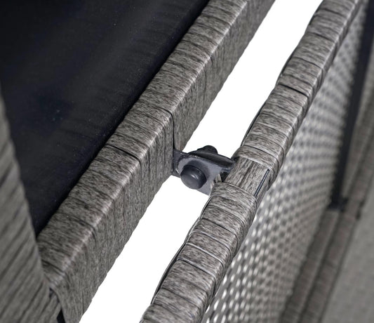 Cosmo Casa - Kussenbox - Basic - Polyrotan - Basic Grey - 51×115×59 cm