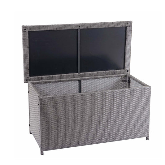 Cosmo Casa - Kussenbox - Basic - Polyrotan - Basic Grey - 51×100×50 cm