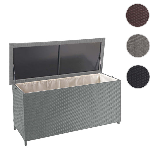 Cosmo Casa - Kussenbox - Premium - Polyrotan - Grijs - 63×135×52 cm