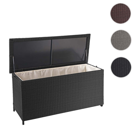 Cosmo Casa - Kussenbox - Premium - Polyrotan - Zwart - 63×135×52 cm