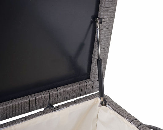 Cosmo Casa - Kussenbox - Premium - Polyrotan - Grijs - 51×115×59 cm