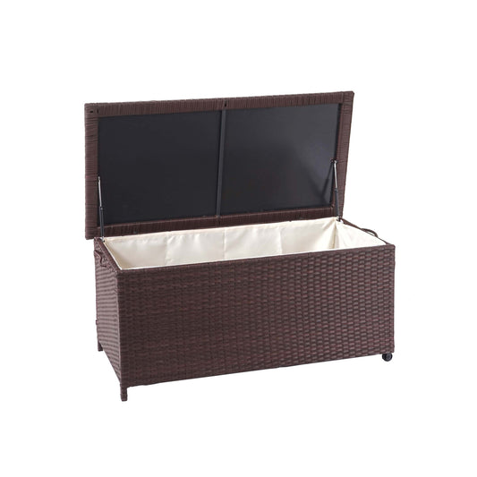 Cosmo Casa - Kussenbox - Premium - Polyrotan - Bruin - 51×100×50 cm