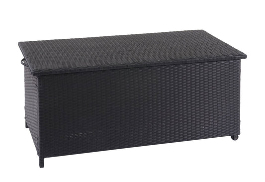 Cosmo Casa - Kussenbox - Premium - Polyrotan - Zwart - 51×100×50 cm