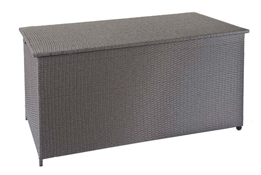 Cosmo Casa - Kussenbox - Premium - Polyrotan - Grijs - 80×160×94 cm