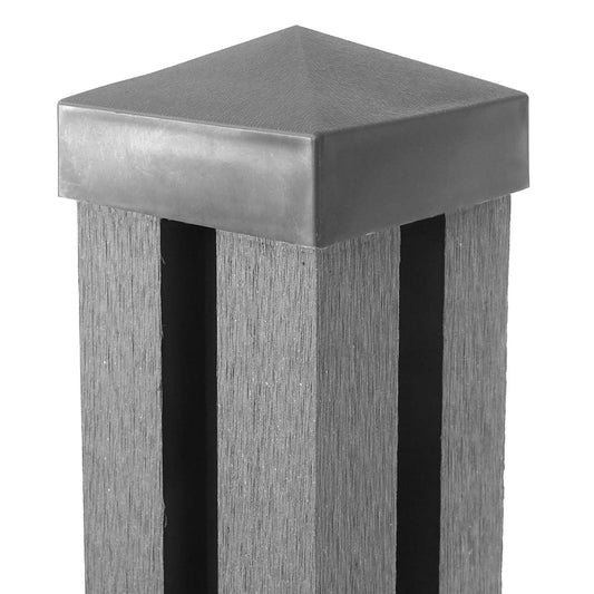 Cosmo Casa - WPC paal - Insteeksysteem - WPC - Grijs - 1,88 m