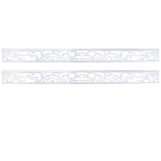 Cosmo Casa - Set van 2 Decoratieve panelen - Gevelbekleding - WPC - Wit - 16×177 cm