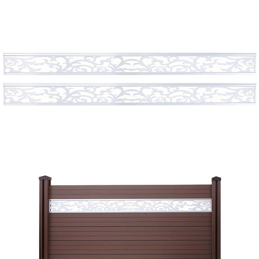 Cosmo Casa - Set van 2 Decoratieve panelen - Gevelbekleding - WPC - Wit - 16×177 cm