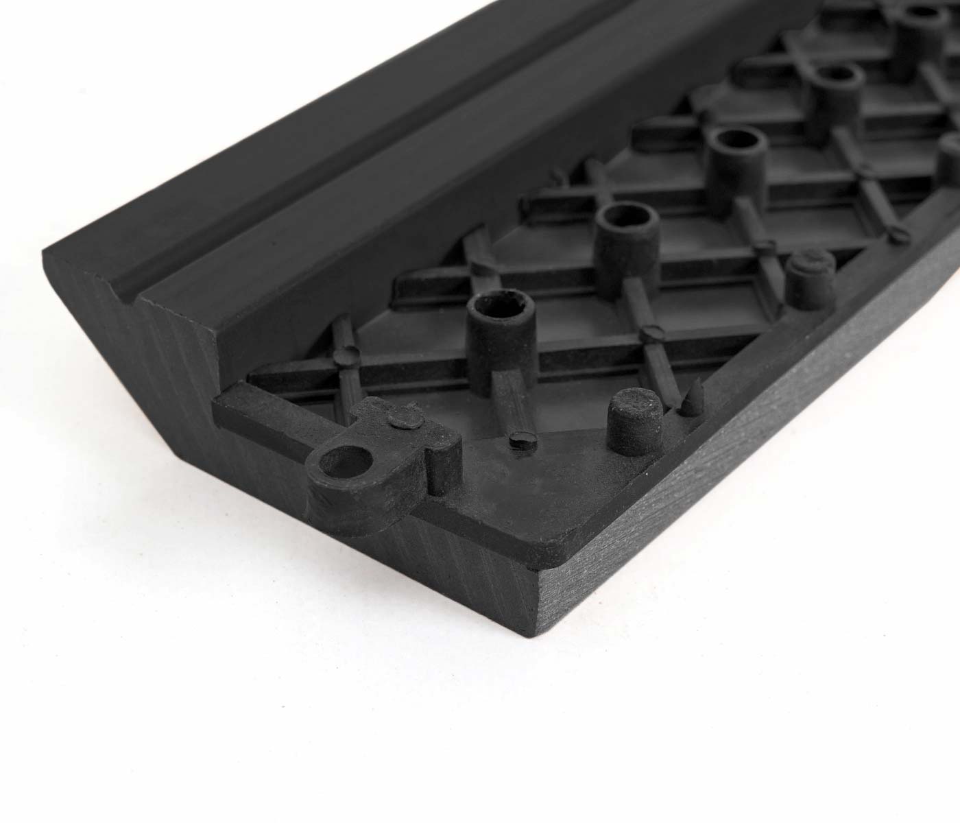 Cosmo Casa - Set van 2 Afsluitstrips - Recht - WPC houtlook - Antraciet - zonder haken