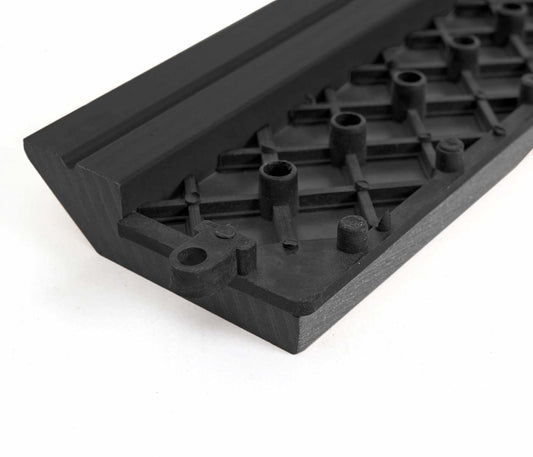 Cosmo Casa - Set van 2 Afsluitstrips - Recht - WPC houtlook - Antraciet - zonder haken