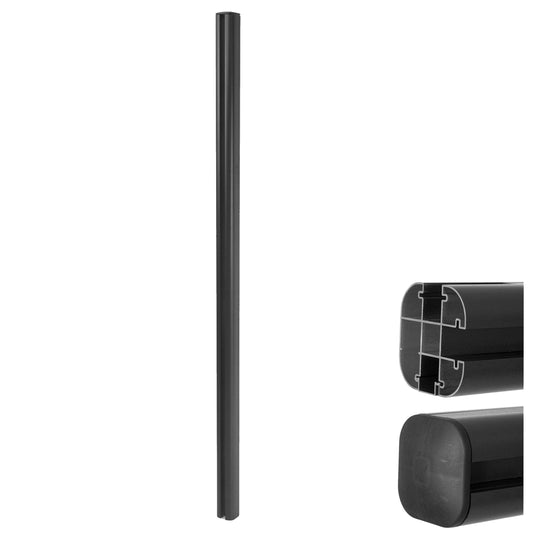 Cosmo Casa - Aluminium paal - Insteeksysteem - Aluminium - Antraciet - 1,86 m