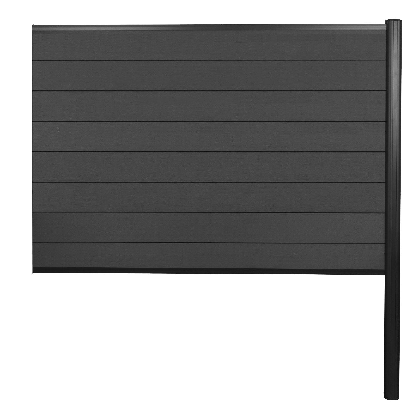 Cosmo Casa - Privacyscherm Sarthe - Windscherm hekwerk - WPC aluminium - Antraciet - Verlengelement 185 cm