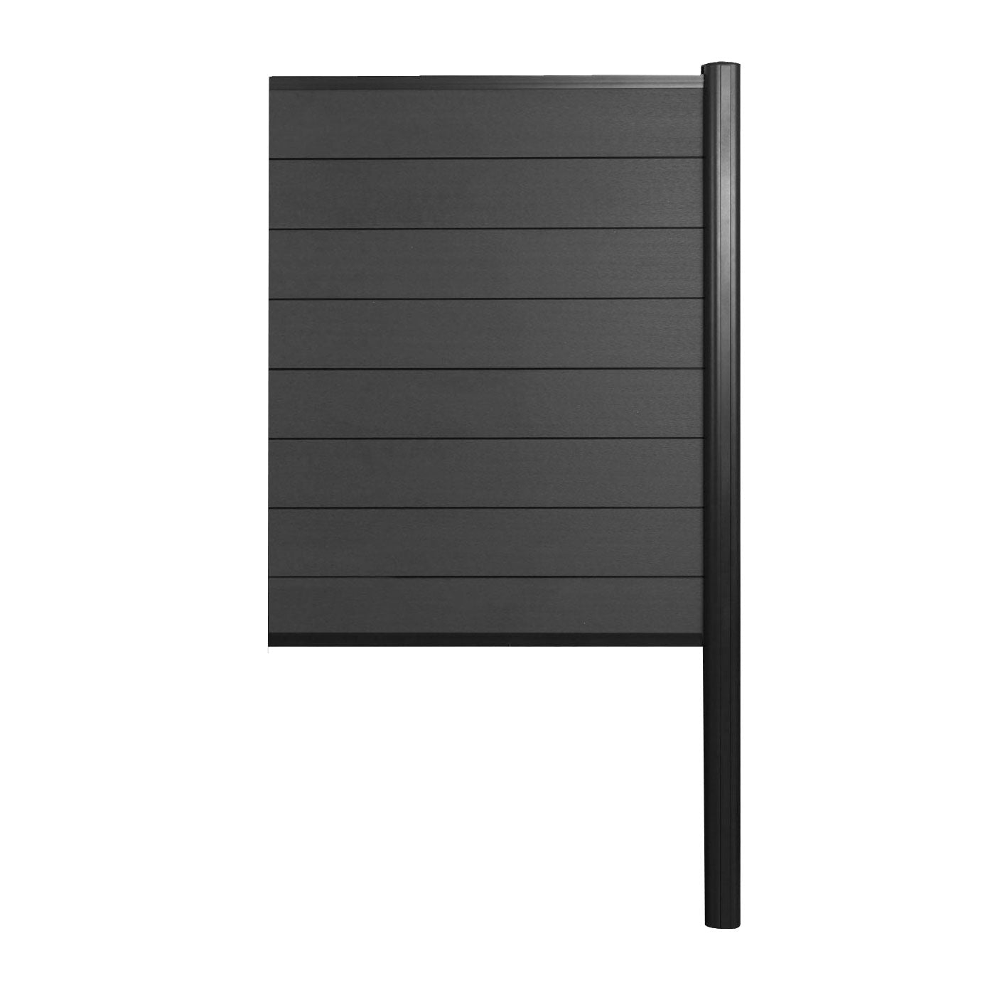 Cosmo Casa - Privacyscherm Sarthe - Windscherm hekwerk - WPC aluminium - Antraciet - Smal verlengelement 95 cm