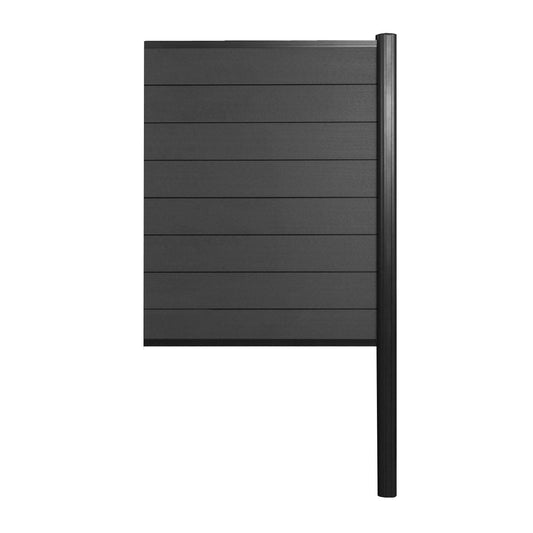 Cosmo Casa - Privacyscherm Sarthe - Windscherm hekwerk - WPC aluminium - Antraciet - Smal verlengelement 95 cm