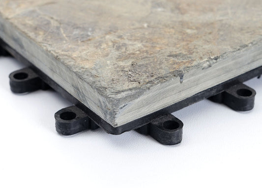 Cosmo Casa - Steentegel - Insteektegel - Natuursteen - Granietkleurig - 30×30 cm