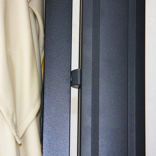 Cosmo Casa - Zweefparasol - Flap - Polyester & Aluminium - Antraciet - 3,5×3,5 m