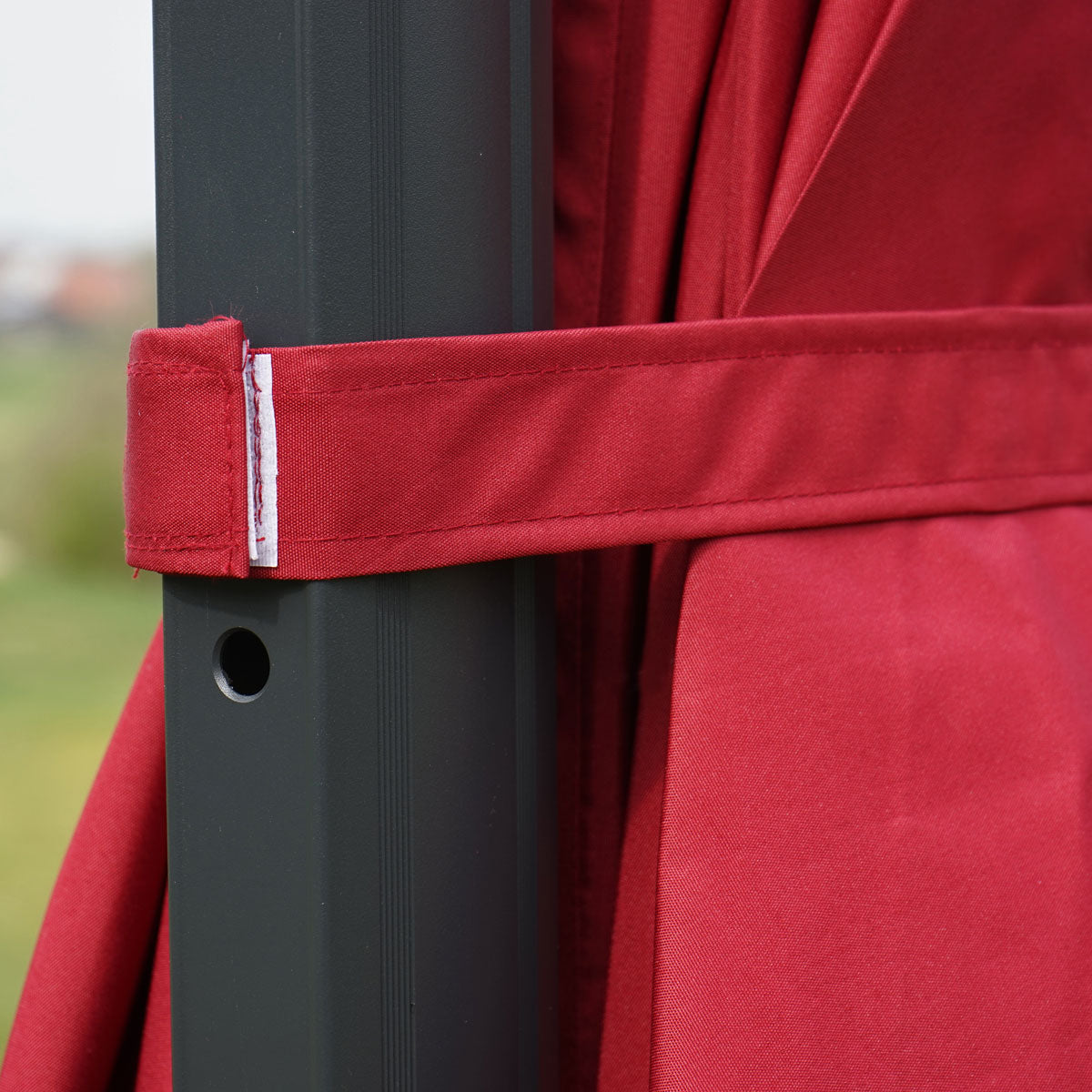 Cosmo Casa - Zweefparasol - Flap - Polyester & Aluminium - Antraciet - 3,5×3,5 m