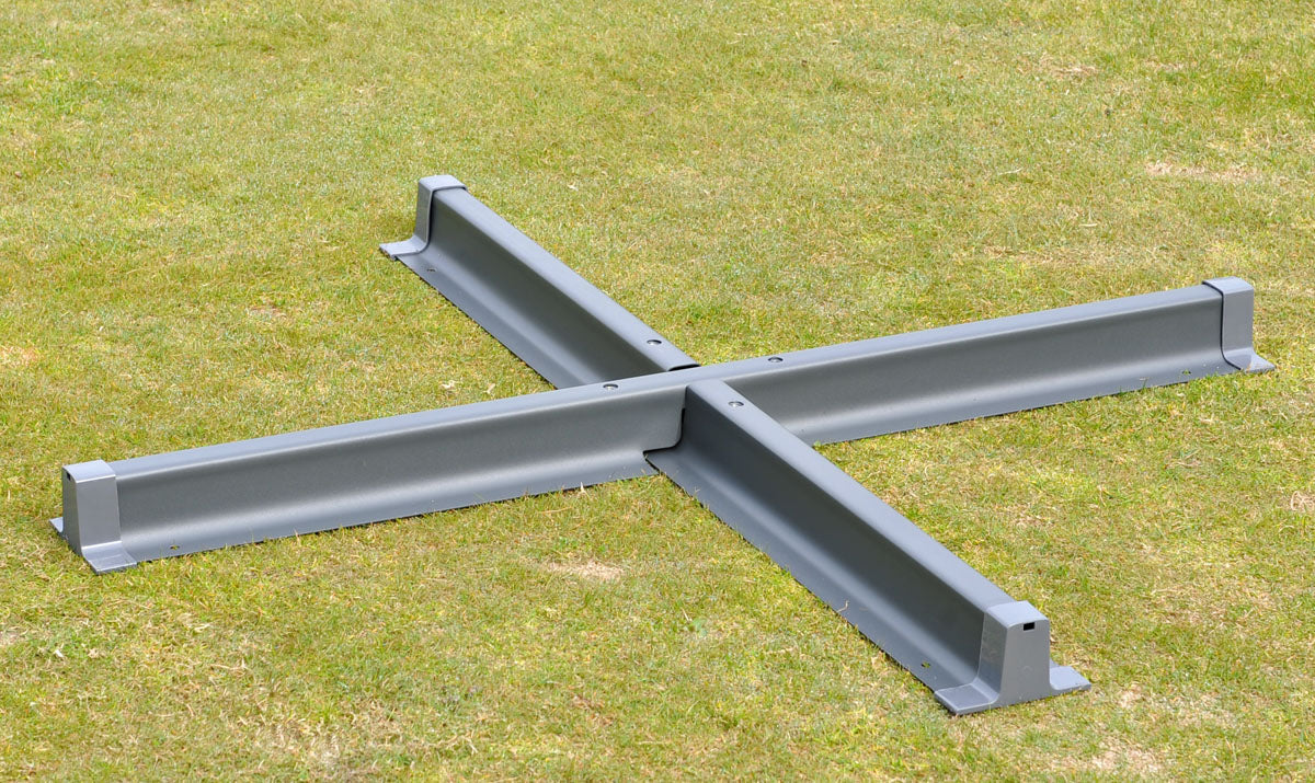 Cosmo Casa - Horecaparasol - Met volant - Polyester & Aluminium - Antraciet - Ø5 m - 28 kg - Zonder standaard