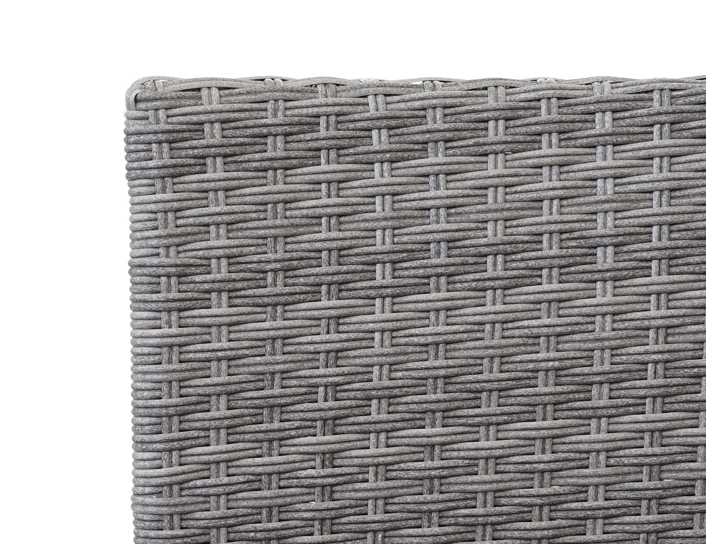 Cosmo Casa - Tuinbank met tafel - Zitgroep - Polyrotan - Grijs & Crème - 132 cm