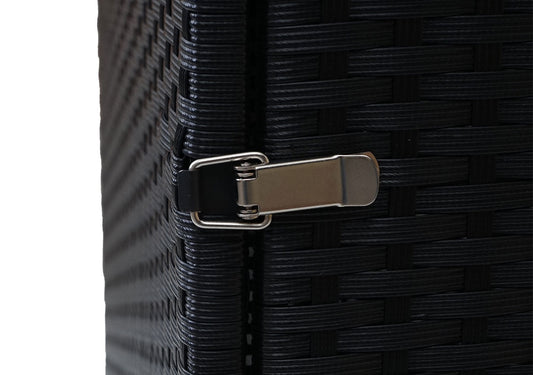 Cosmo Casa - Afvalbakbekleding - 1-delig - Polyrotan - Zwart - 120 l