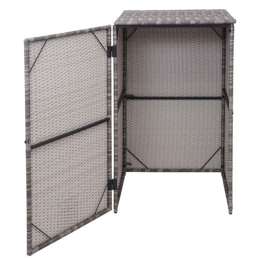 Cosmo Casa - Afvalbakbekleding - 1-delig - Polyrotan - Grijs - 120 l