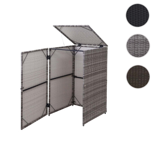 Cosmo Casa - Afvalbakbekleding - 1-delig - Polyrotan - Grijs - 120 l