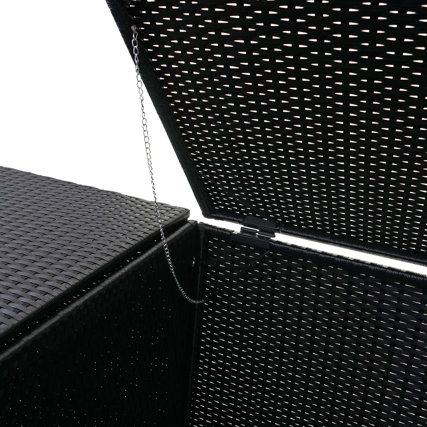 Cosmo Casa - Afvalbakdeksel - 2-delig - Polyrotan - Zwart - 2×120 l