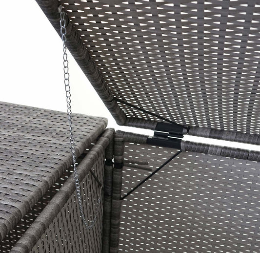 Cosmo Casa - Afvalbakbekleding - 2-delig - Polyrotan - Grijs - 2×120 l