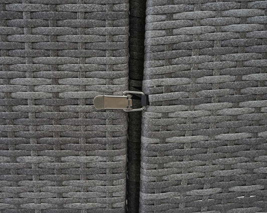 Cosmo Casa - Afvalbakbekleding - 2-delig - Polyrotan - Grijs - 2×120 l