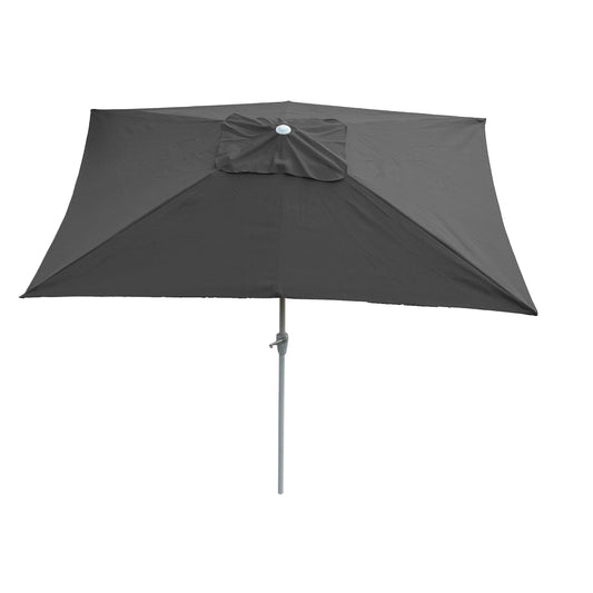 Cosmo Casa - Tuinparasol - Kantelbaar - Polyester & Aluminium - Antraciet - rechthoekig UV-bescherming 50+ - 2×3 m