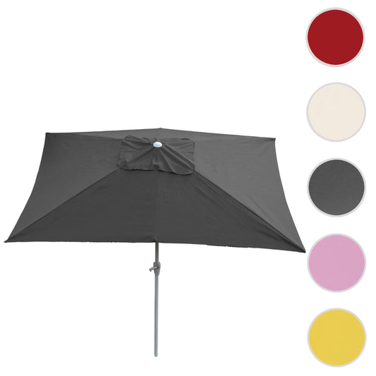 Cosmo Casa - Tuinparasol - Kantelbaar - Polyester & Aluminium - Antraciet - rechthoekig UV-bescherming 50+ - 2×3 m