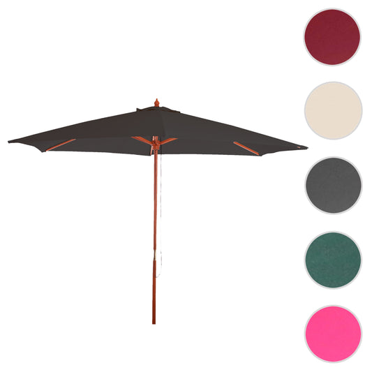Cosmo Casa - Parasol - Markt - Polyester & Hout - Antraciet - 3 m