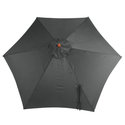 Cosmo Casa - Parasol - Markt - Polyester & Hout - Antraciet - 3 m