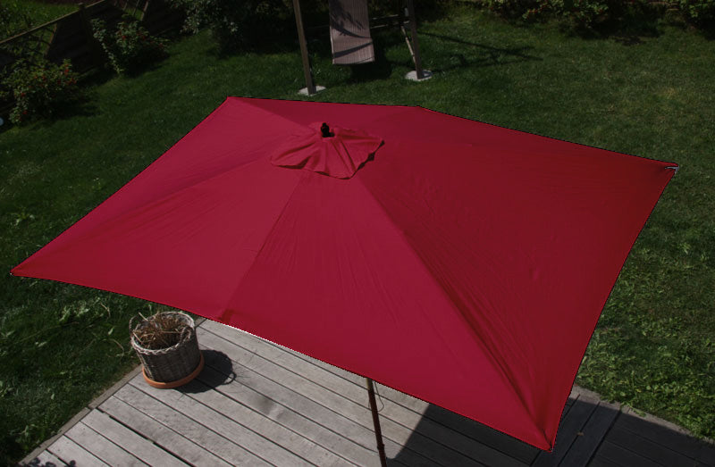 Cosmo Casa - Parasol - Markt - Polyester & Hout - Antraciet - 2×3 m