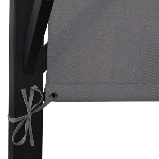 Cosmo Casa - Pergola - Schuifdak - Staal - Grijs - 4×3 m